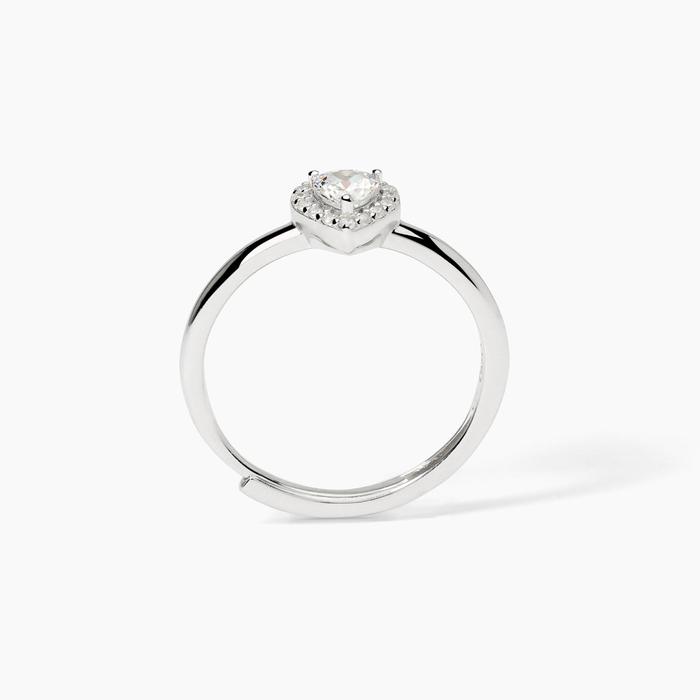 Bague en argent avec zircone blanche LOVE AFFAIR