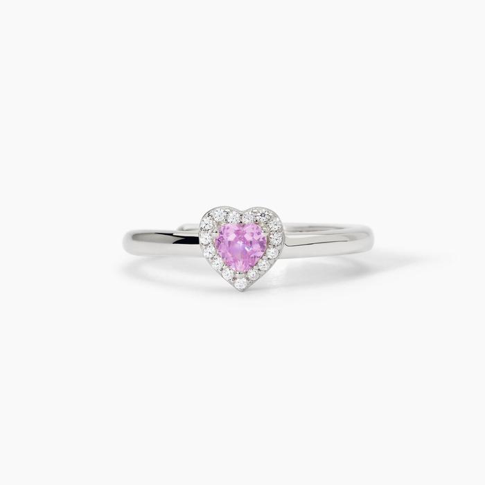 Silver ring with synthetic tourmaline LOVE AFFAIR
