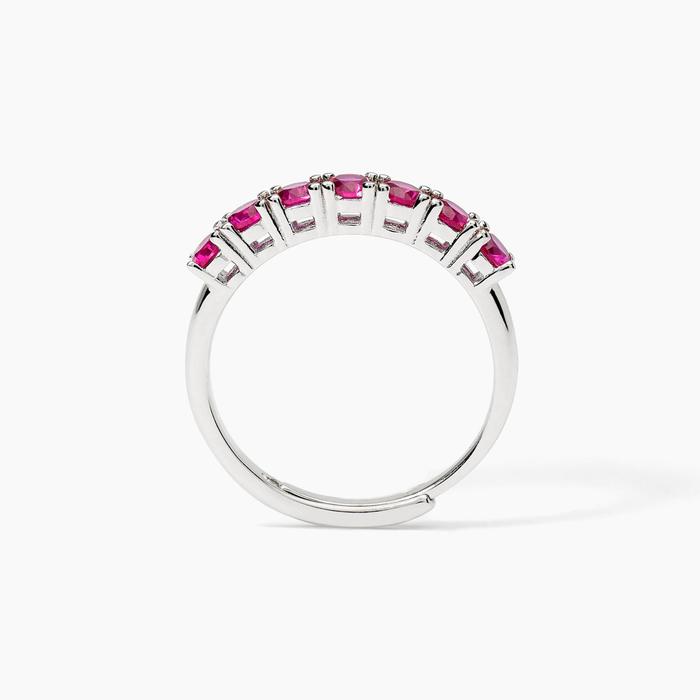Bague SOIRÉE en argent et rubis synthétique