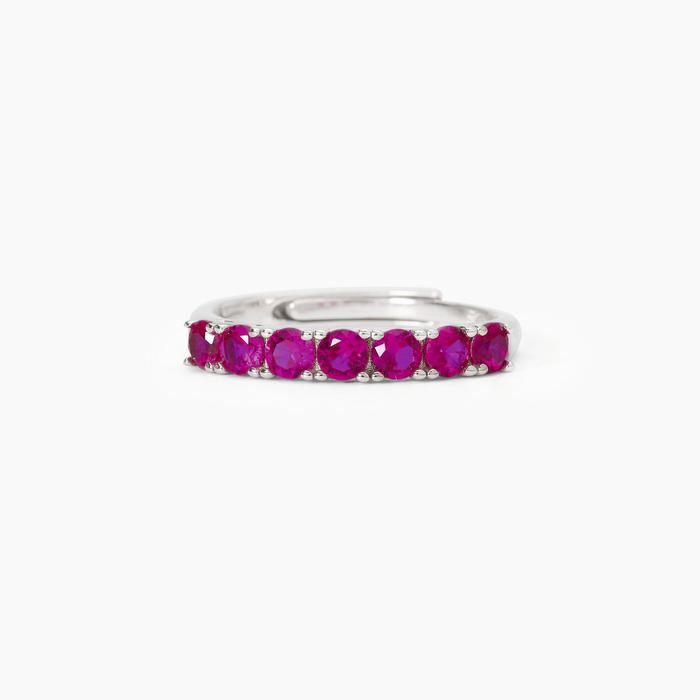 Bague SOIRÉE en argent et rubis synthétique