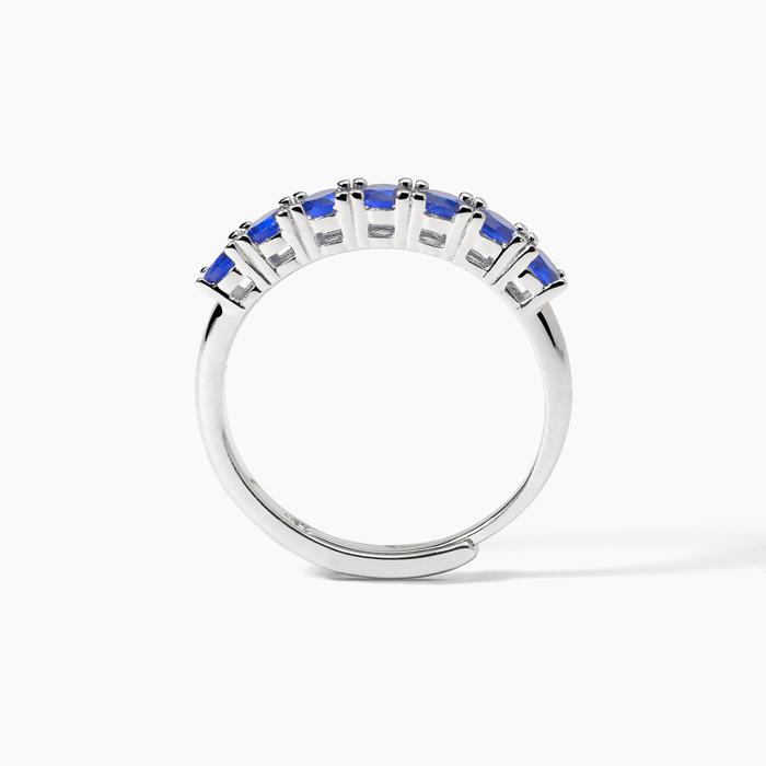 SOIRÉE Synthetic Sapphire Silver Ring