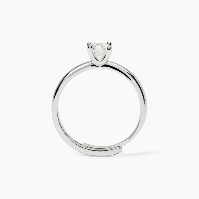 Bague solitaire en argent avec zircone SOLITAIRE
