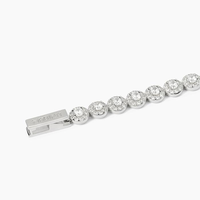 Bracelet tennis en argent avec zircones blanches MILANESIENNE