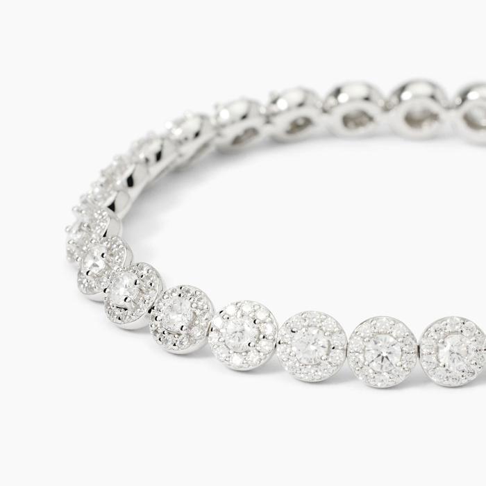 Bracelet tennis en argent avec zircones blanches MILANESIENNE