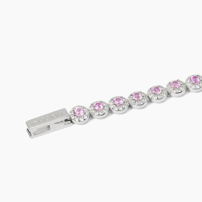 Bracelet tennis en argent avec tourmaline synthétique MILANESIENNE