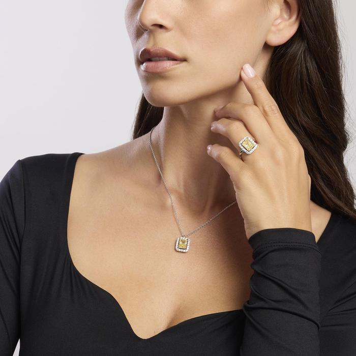 Girocollo in argento con zircone Lemon DESIDERIO INFINITO