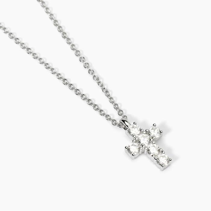 Silver Choker with Cross Pendant and Zirconia SOUTHERN CROSS