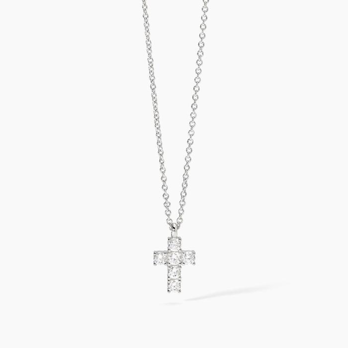 Silver Choker with Cross Pendant and Zirconia SOUTHERN CROSS