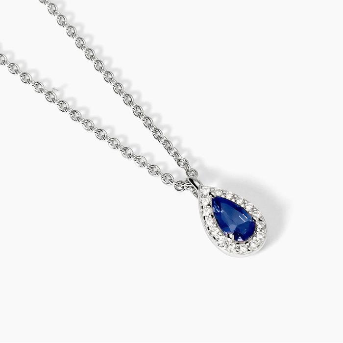 Silver choker with synthetic sapphire and zirconia COOL OR RÉTRO?