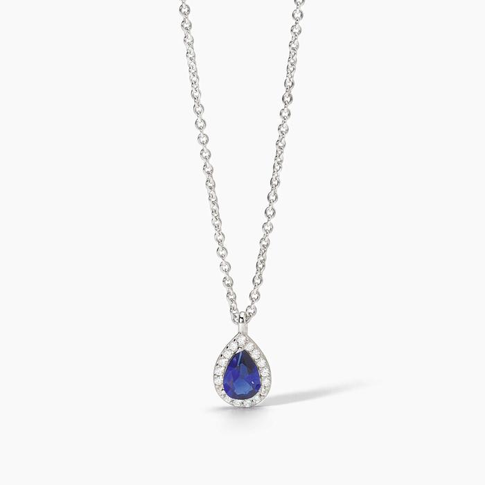 Silver choker with synthetic sapphire and zirconia COOL OR RÉTRO?