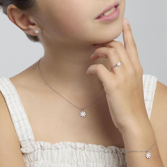 Silver ring with daisy DAISY