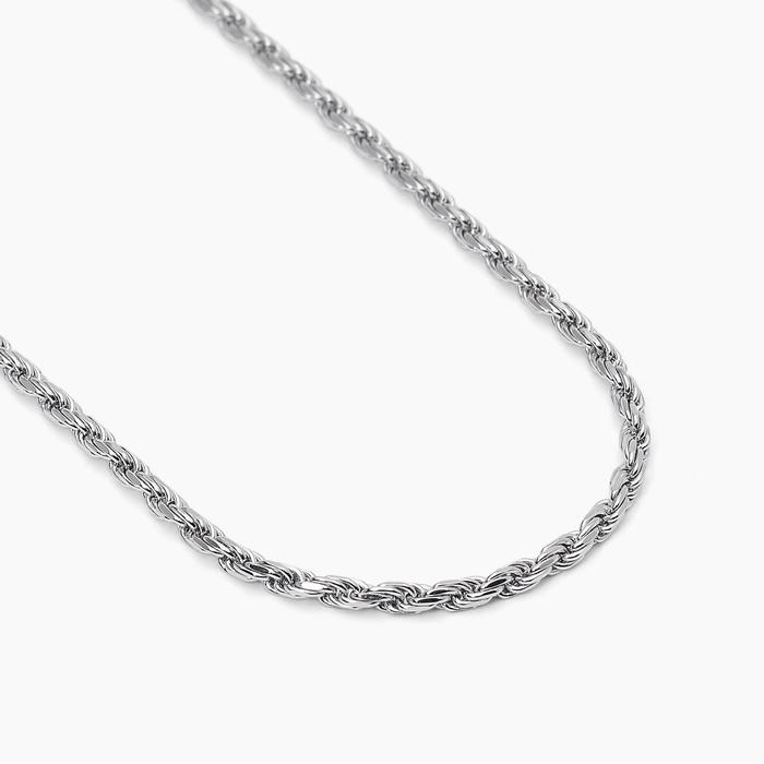 Collier en argent avec chaîne en corde EVERY DAY