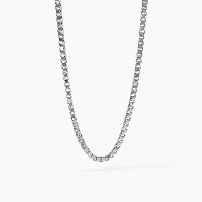 Collier en argent avec chaîne vénitienne BOX