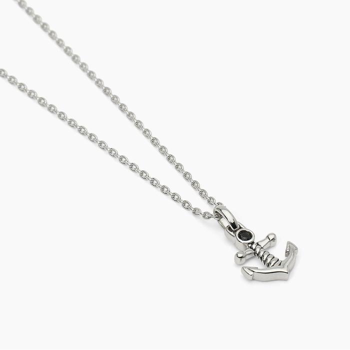NAVY RULE Anchor Silver Necklace