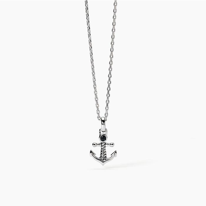 NAVY RULE Anchor Silver Necklace