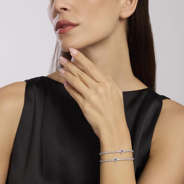 Bracciale tennis donna con smeraldo Love Affair