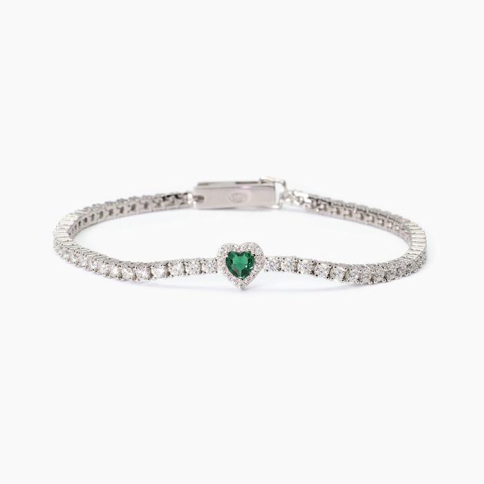 Bracciale tennis donna con smeraldo Love Affair