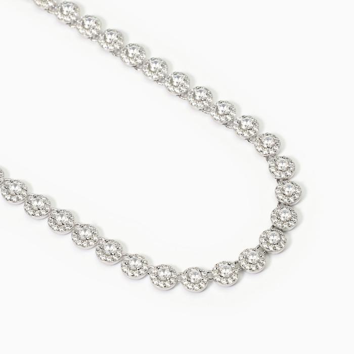 Collier tennis milanaisienne en argent avec zircone