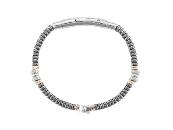 Bracelet rondelle en hématite