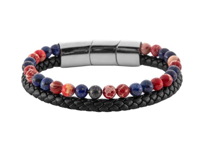 Bracciale Ecopelle ed elementi