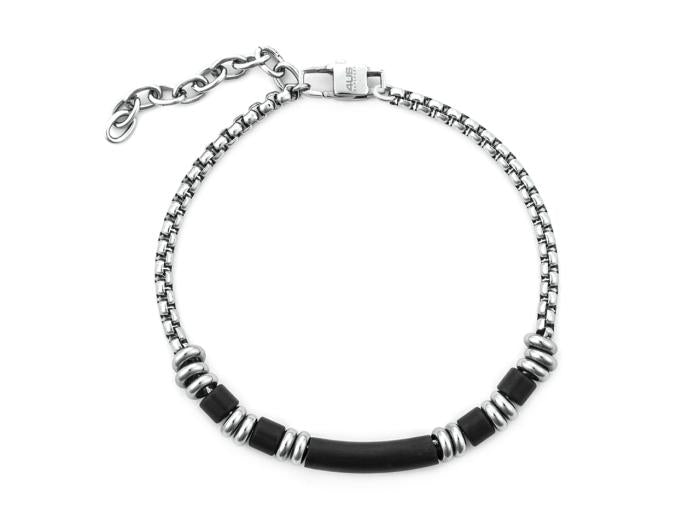 BRACCIALE ACCIAIO E TUBI PVD NERO