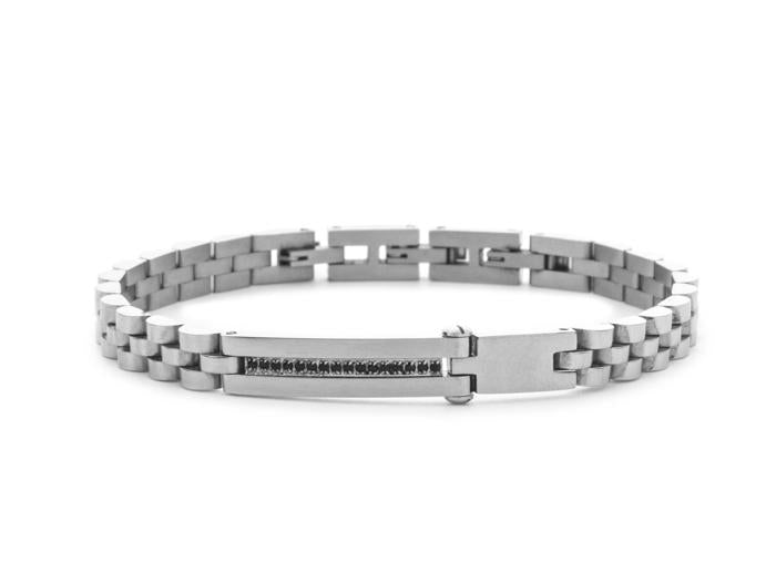 BRACCIALE ACCIAIO E ZIRCONI
