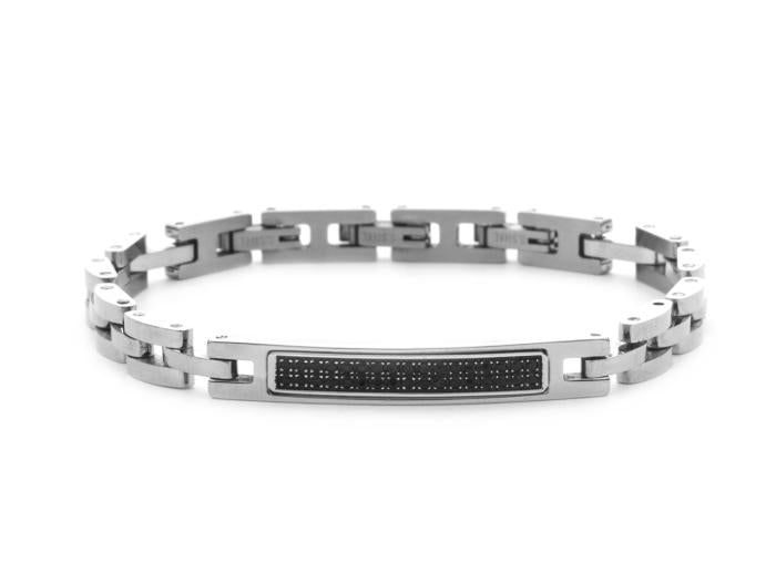 BRACCIALE ACCIAIO E ZIRCONI