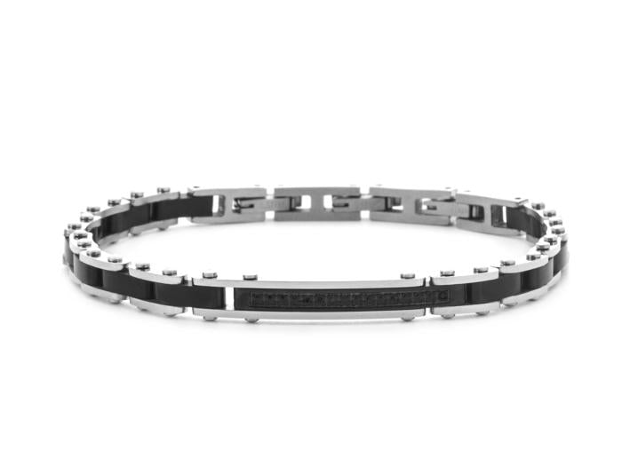 BRACCIALE ACCIAIO E ZIRCONI