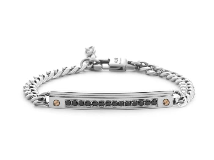 BRACCIALE ACCIAIO E ZIRCONI