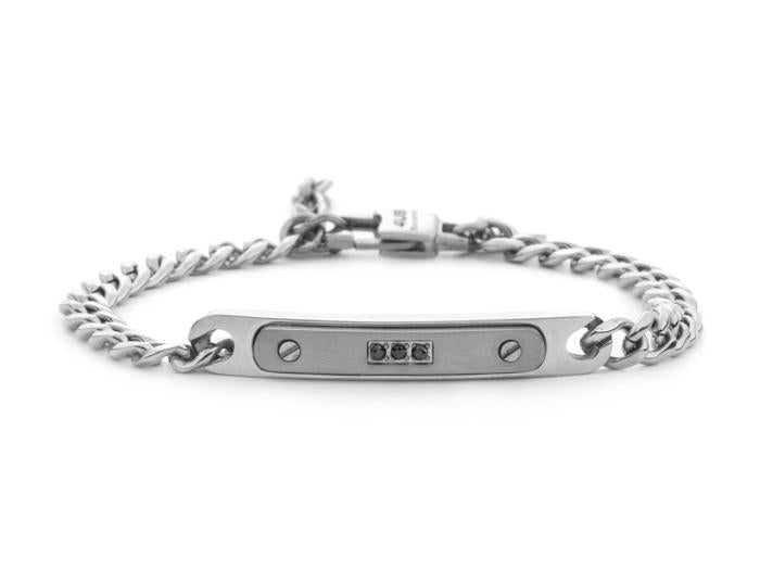 BRACCIALE ACCIAIO E ZIRCONI