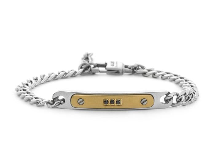 BRACCIALE ACCIAIO E ZIRCONI