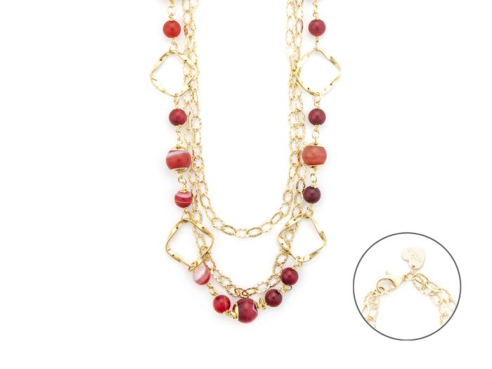 COLLANA  AGATA ROSSA
