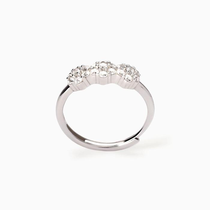 Bague en argent avec éléments floraux Fior Fiore