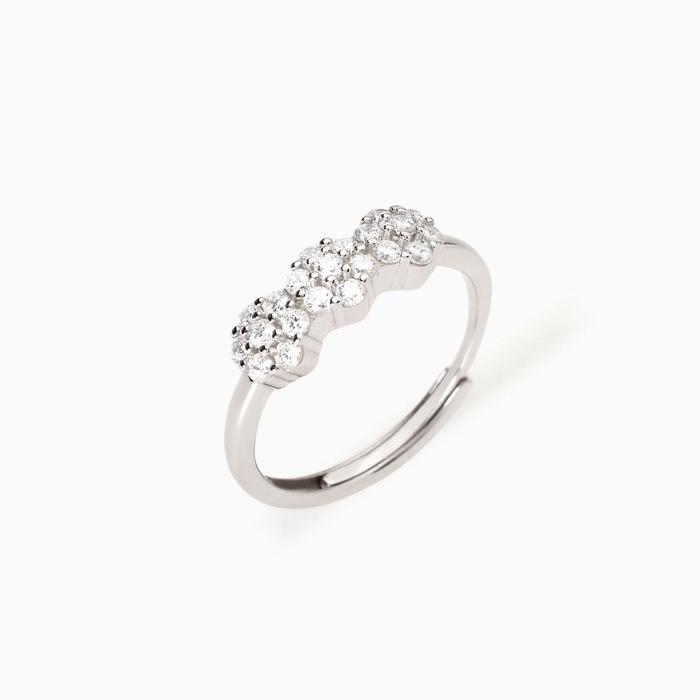 Bague en argent avec éléments floraux Fior Fiore