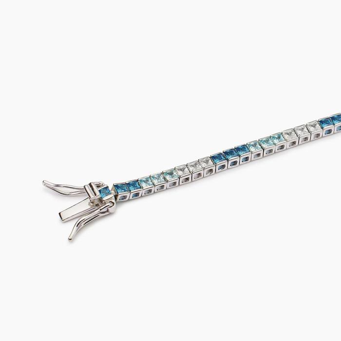 Bracelet de tennis multicolore en zircone bleue Tennis Club