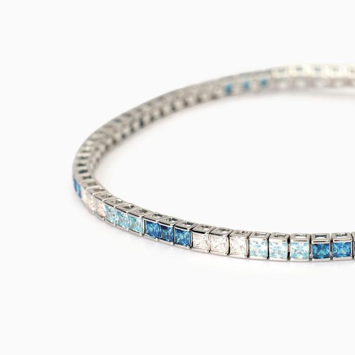 Bracelet de tennis multicolore en zircone bleue Tennis Club