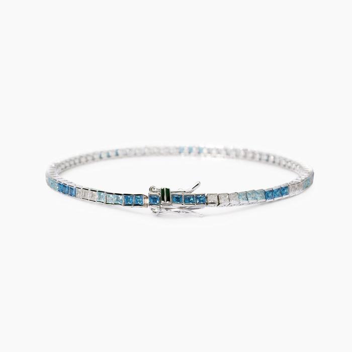 Bracelet de tennis multicolore en zircone bleue Tennis Club