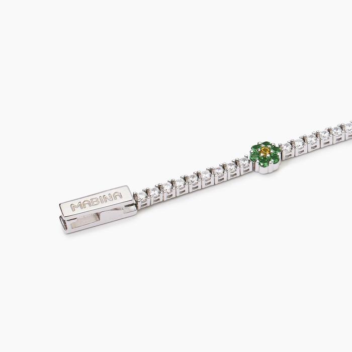 Bracelet tennis avec éléments floraux Fior Fiore