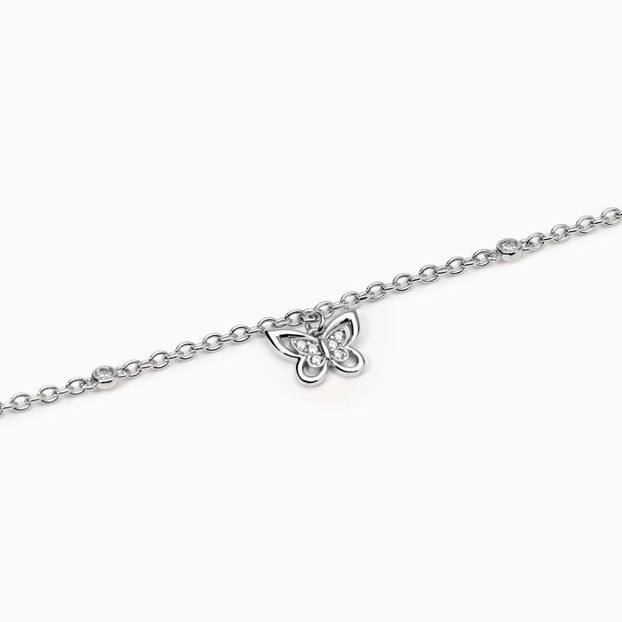 Spring Life Butterfly Chain Silver Bracelet