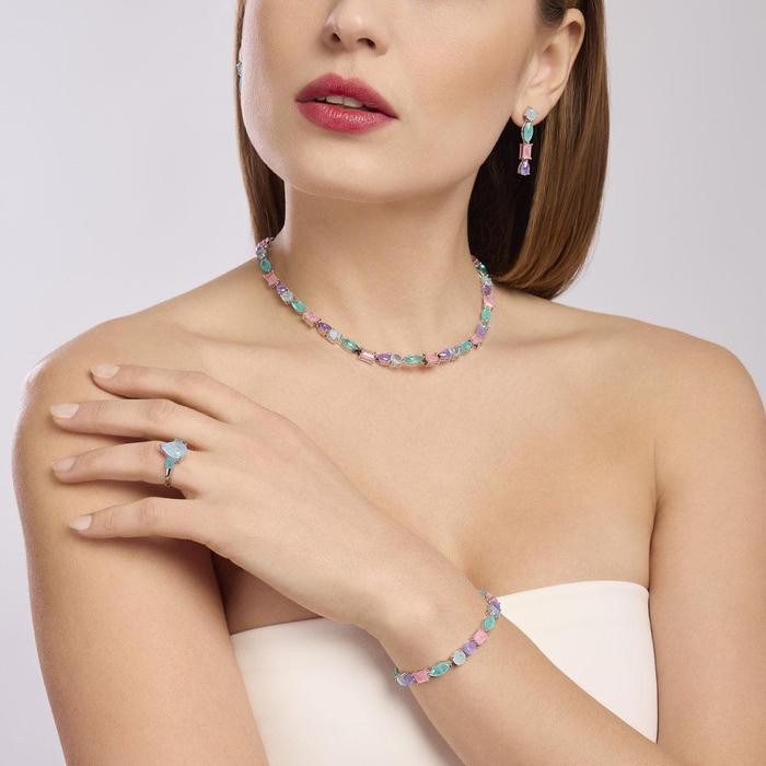 Santorini multicolor fusion stone bracelet