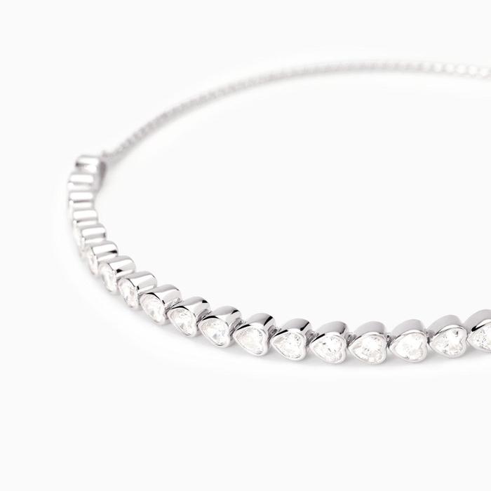 Heart Cut Zirconia Tennis Bracelet Stupendo Thought