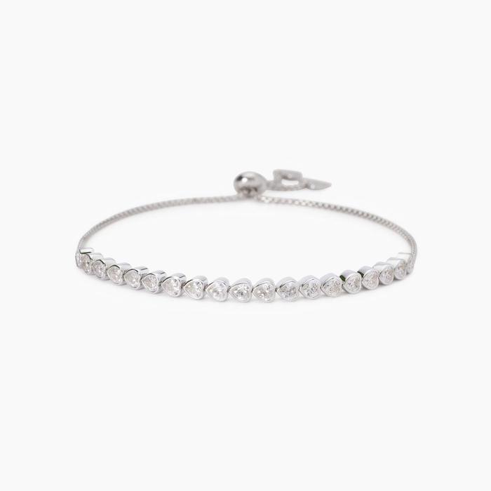 Heart Cut Zirconia Tennis Bracelet Stupendo Thought