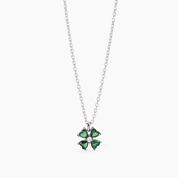 Collier ras du cou avec pendentif trèfle à quatre feuilles Trouvez-moi