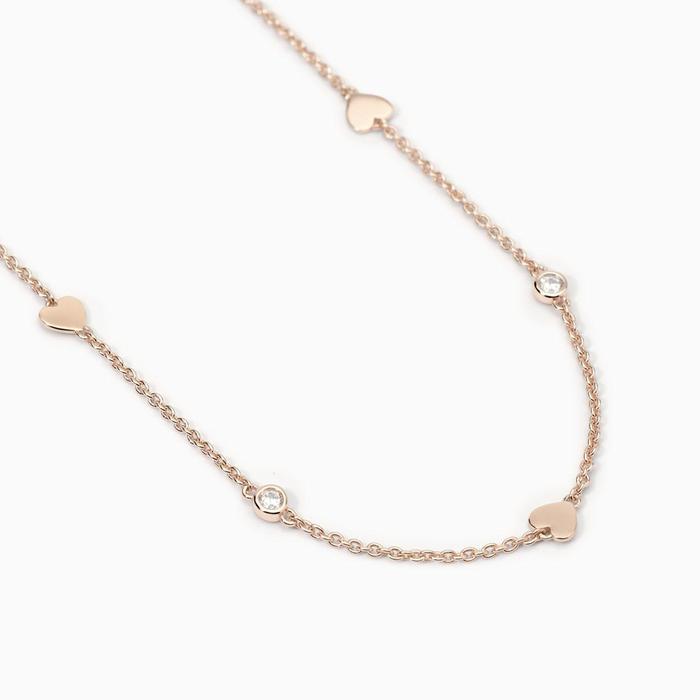 Collier ras du cou Sky Love Heart et Zircone