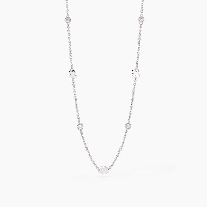 Collier ras du cou So Lucky en trèfle à quatre feuilles et zircone