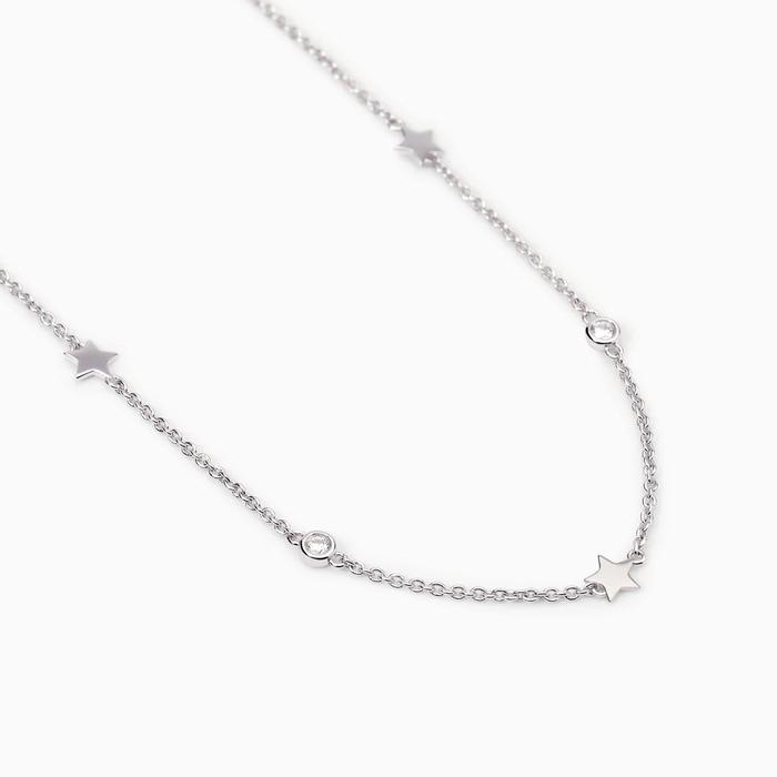 Collier ras du cou avec étoiles et zircons Narciso