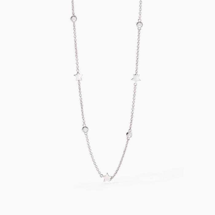 Collier ras du cou avec étoiles et zircons Narciso