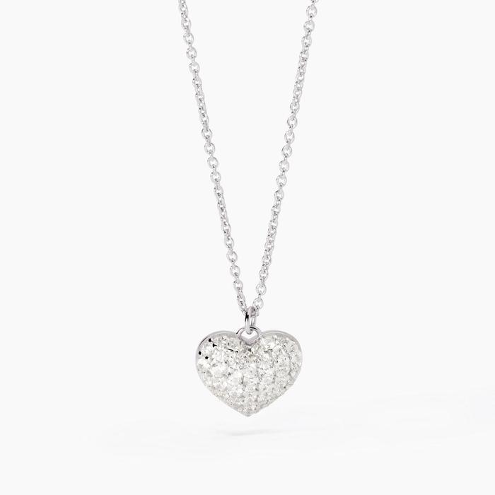 Collier ras du cou en forme de cœur en zircone Love Gesture
