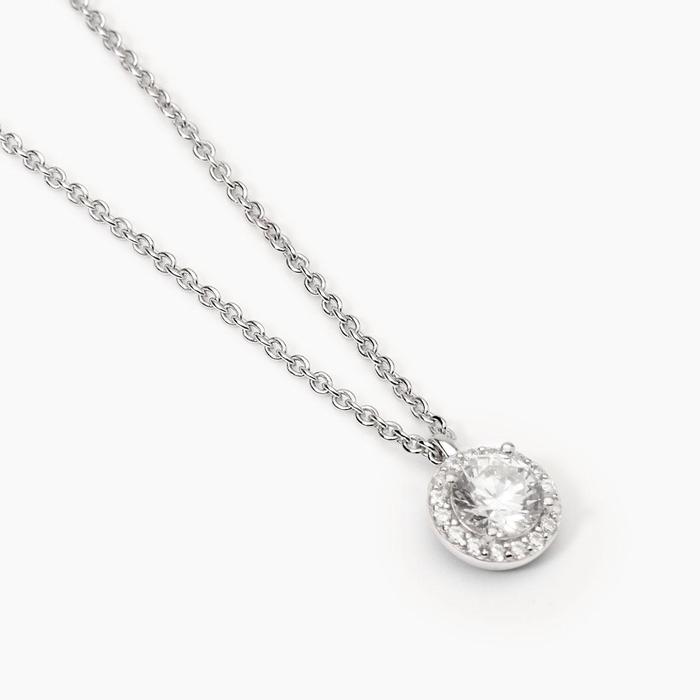 Collier ras du cou avec pendentif en zircone Revival