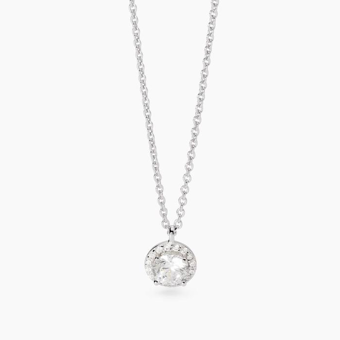 Collier ras du cou avec pendentif en zircone Revival